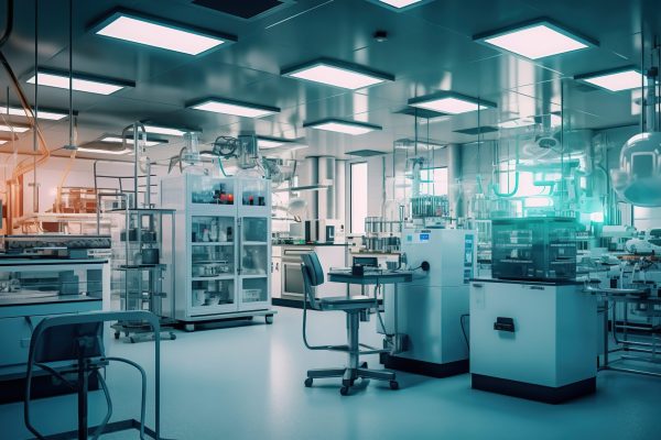 modern interior of science laboratory Generative AI