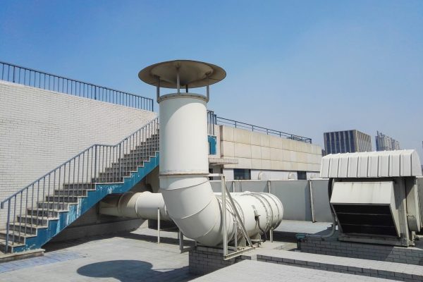 Ventilation duct on building roof